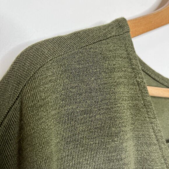 Gap Knit Stretchy Jumpsuit Olive Green Womens Small Comfort Short Sleeve - Picture 4 of 8